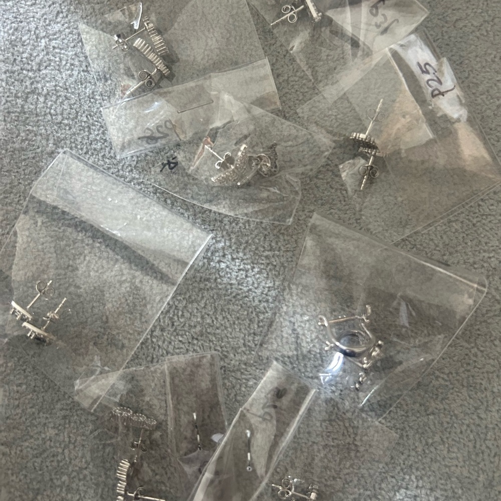 Silver Earring Backs Set